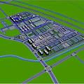 Modern Large Scale Industrial Factory Complex With Multiple Buildings Roads And Green Areas