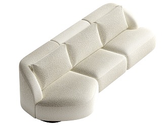 Middle-style multiplayer sofa 3d model