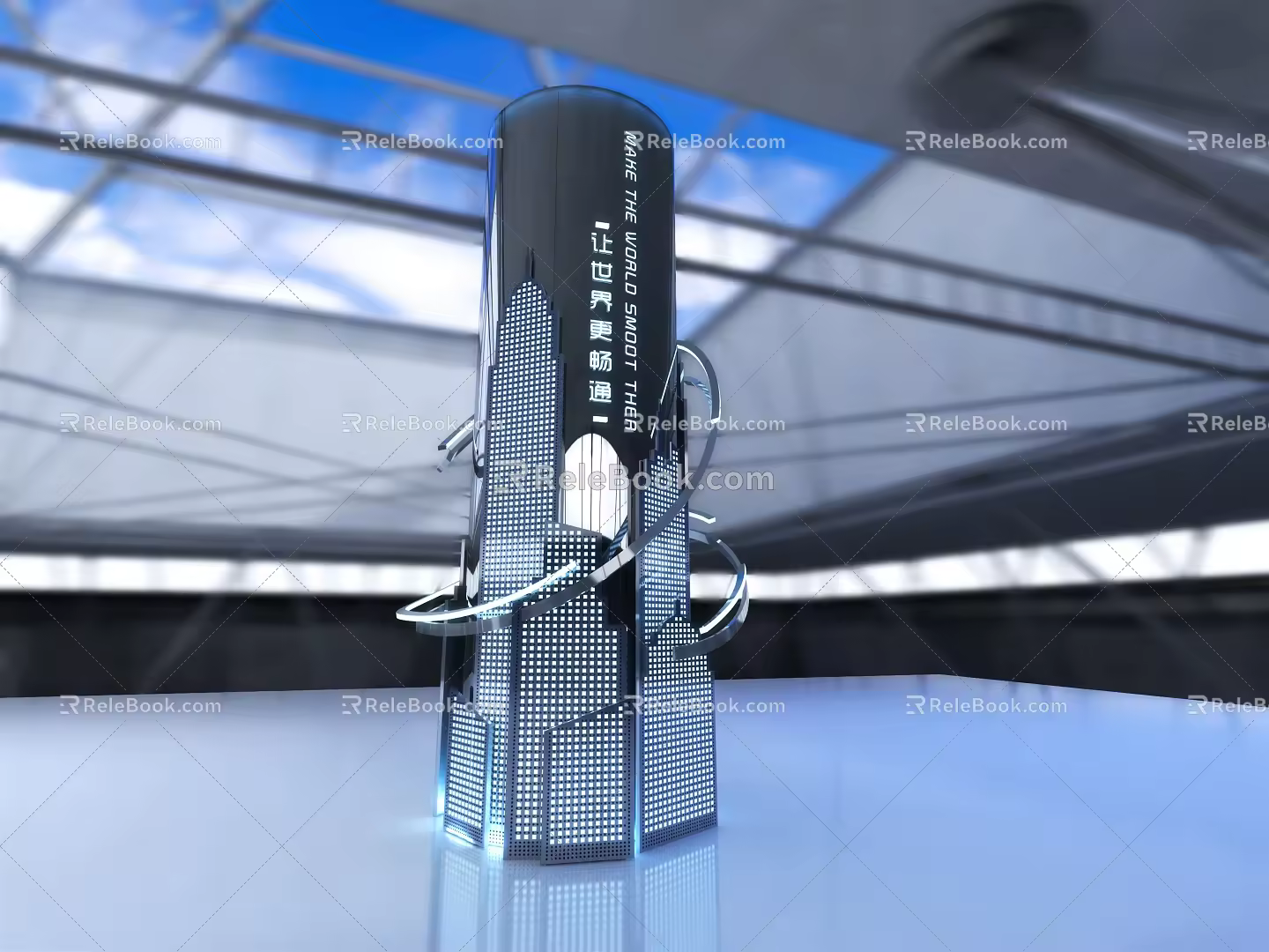 Modern Pillar Science and Technology Sense Pillar 3d model