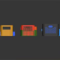 Colorful Plastic Storage Baskets And Rectangular Containers For Household Organization