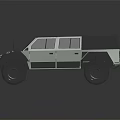 Green Military Off Road Vehicle With Rugged Exterior And Large Tires
