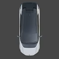 White Modern Electric SUV Car With Sleek Exterior And Black Wheels Design