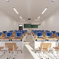 modern classroom 3d model