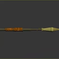 Rocket Launcher With Orange Grip Metal Tube And Yellow White Tip Design