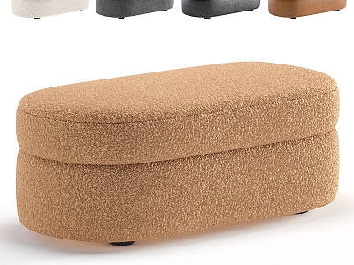 Modern sofa stool cloth plastic modern trend 3d model