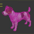 Artistic Realistic White and Brown Small Dog Sculpture Carving With Lifelike Details