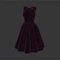 Fashionable Gray Sleeveless High Waist A line Dress With Elegant Design