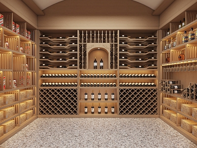 Solid Wood Red Wine Cellar Cold Storage Room Constant Temperature Cabinet Display Cabinet Red Wine Cellar model