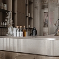 Modern Cafe Cafe Front Desk Bar 3d model