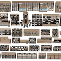 Various Display Shelves with Multi Tiered Structures and Modular Designs for Retail Stores
