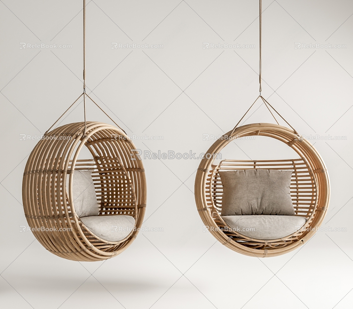 Japanese-style Hanging Chair Swing Chair Rocking Chair Hanging Chair Bamboo Hanging Chair 3d model