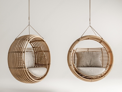 Japanese-style Hanging Chair Swing Chair Rocking Chair Hanging Chair Bamboo Hanging Chair 3d model