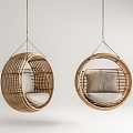 Japanese-style Hanging Chair Swing Chair Rocking Chair Hanging Chair Bamboo Hanging Chair 3d model