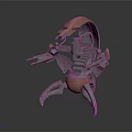 3D Mechanical Biomechanical Creature Character With Multiple Robotic Legs And Exoskeleton Design 3d model