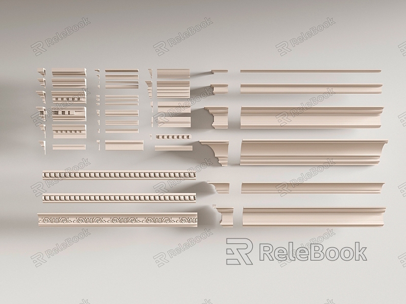 Gypsum line gypsum line corner line skirting line model