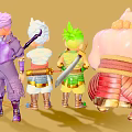 Game Characters Game Characters Style Characters Anime People Q Version Cartoon People Doll Woman 3d model