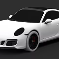 Sleek White Sports Car With Black Roof Black Wheels And Red Brake Calipers