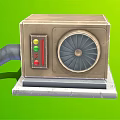 Outdoor Air Conditioner Fan Unit With Metallic Body Control Buttons And Stable Base Connected Pipe