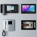 Various Modern Video Doorbell Designs With Digital Screen And Home Security Features 3d model