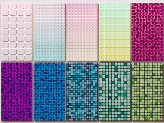Wall Tile Macaron Gradient Seamless Ceramic Mosaic Classic Color Matching 3d model