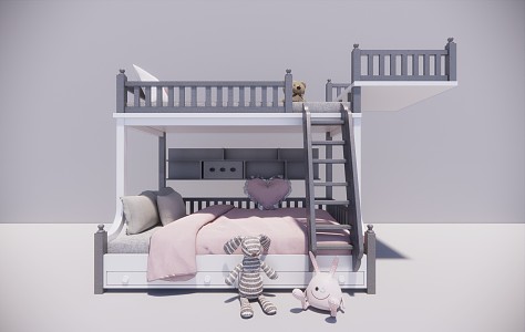 Modern Bed and Bed Simple Bed and Bed 3d model