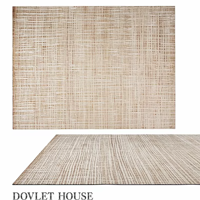 Square Rug With Natural Woven Texture In Neutral Beige Color For Home Decor 3d model