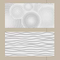 Modern White Wall Decor With Circular Patterns And Wavy Textures Design 3d model