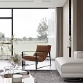 Modern Living Dining Room Interior Design With Sofa Coffee Table Rug And Decorative Artwork