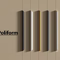 Poliform Modern Cabinet Handles With Black White Gold And Gray Colors For Furniture Design