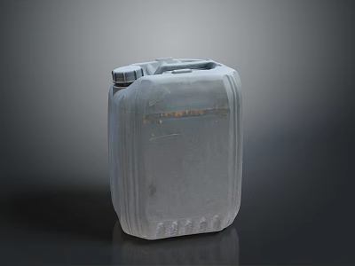 Durable Gray Plastic Storage Container For Household Use With Secure Lid And Handle 3d model