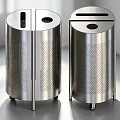 Public Facility Stainless Steel Trash Bins With Perforated Design For Indoor Use