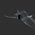 Dark Gray Fighter Jet With Sleek Design Cockpit Aerodynamic Wings And Pointed Nose