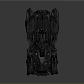Futuristic Black Bat Inspired Car With Large Tires And Blue Rim Lights