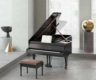 Modern Piano 3d model