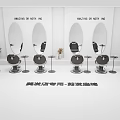 Beauty Salon Professional Hairdressing Chairs as Key Beauty Equipment with Mirrors