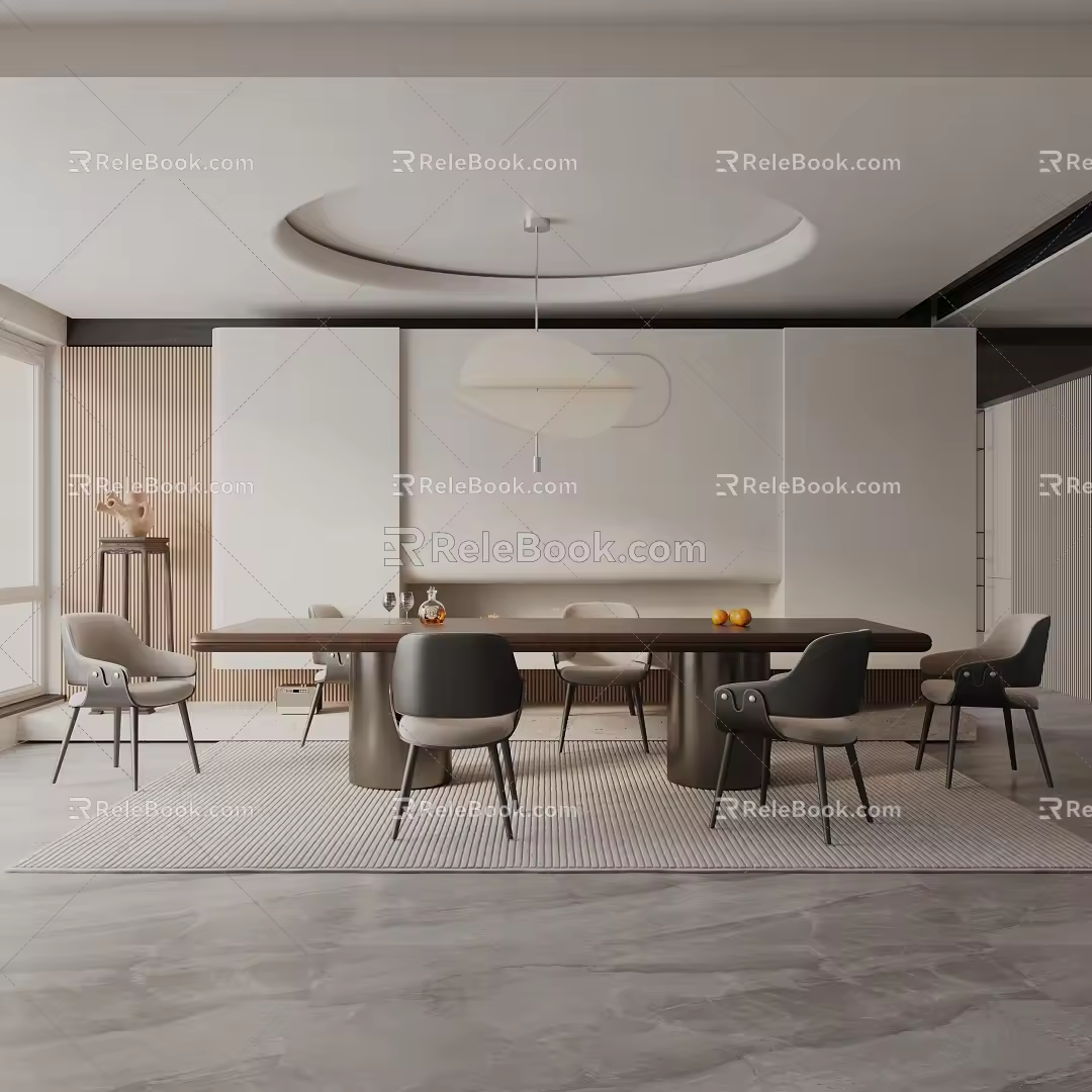 Modern table combination 3d model