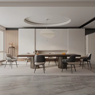 Modern table combination 3d model