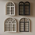 Various Arched And Double Arched Window Designs In White Dark Gray