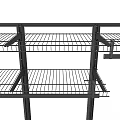 Sturdy Metal Storage Shelving Units With Wire Racks And Multi Tier Design 3d model