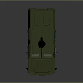 Modern Green Military Tank With Weapon Turret Armored Windows And Black Wheels