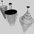 Modern Crystal Chandeliers with Three Unique Hanging Designs for Interior Decor 3d model
