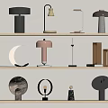 Modern table lamp combination 3d model