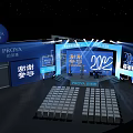 PROYA 2022 Marketing Annual Meeting Stage with Background Screen Lights and Seats