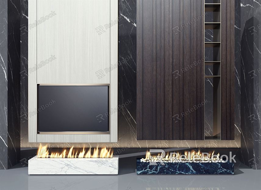 Modern Fireplace Atomized Real Fire Decorative Fireplace model