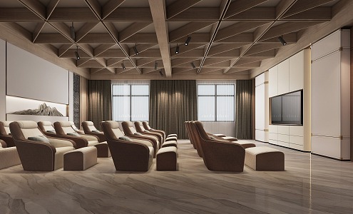 modern video room 3d model