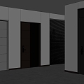 Modern security door entry door security door password door mother door 3d model