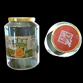 Canned Shui He Guo Fruit in Glass Jar with Golden Lid and Red Label