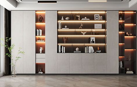 Modern Bookcase Simple Bookcase 3d model