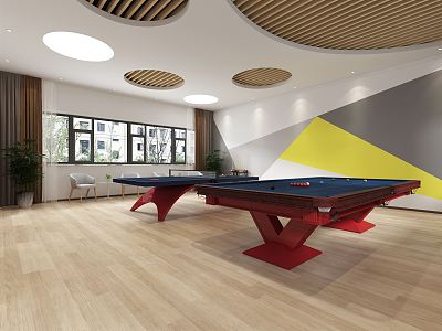 Modern table tennis room 3d model