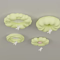 Cloud Shaped Ceiling Lights With Small Bear Pendant For Kids Room Modern Design 3d model